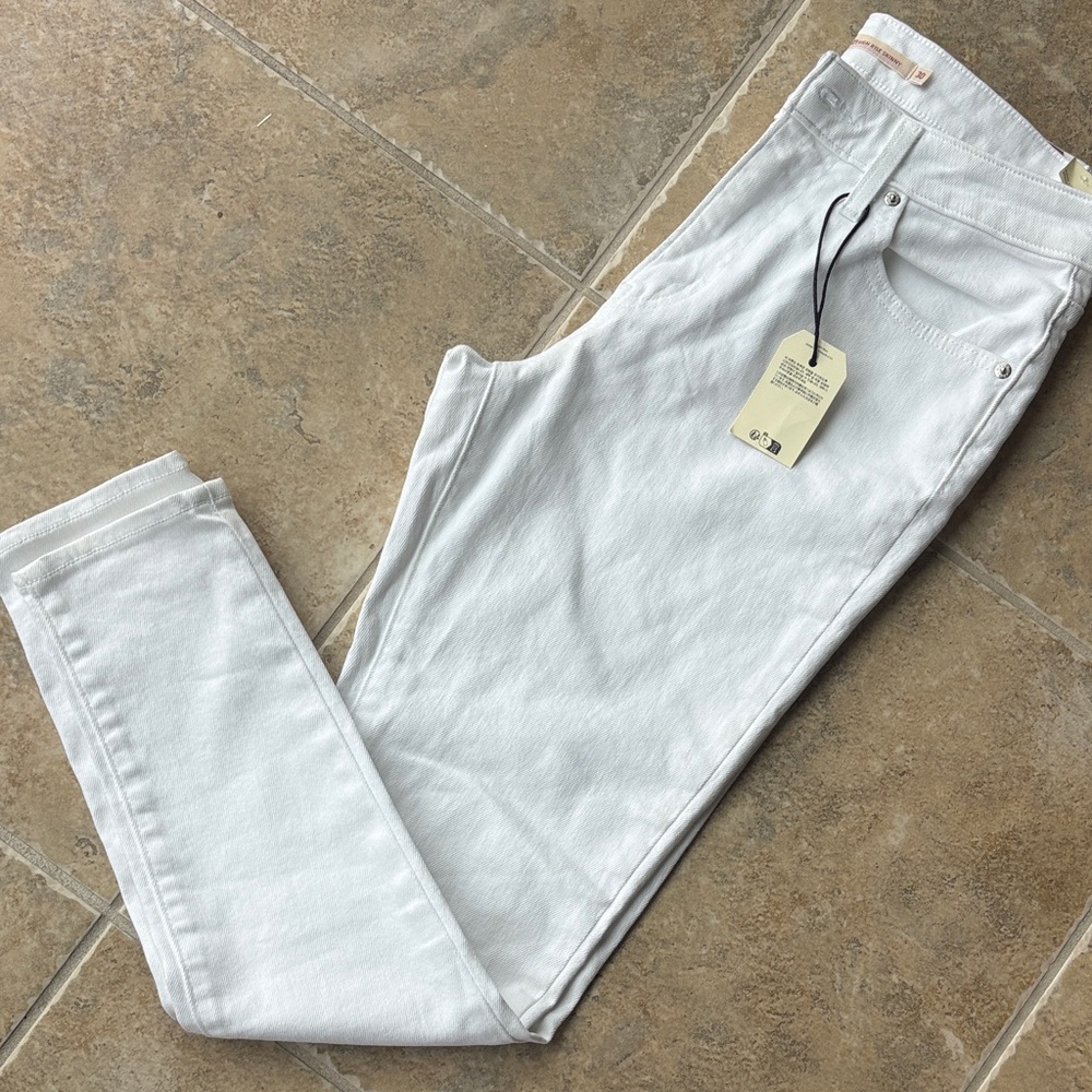 Levi's 721 high rise skinny white jeans pants size 30 x 30 $90 new - Picture 4 of 14